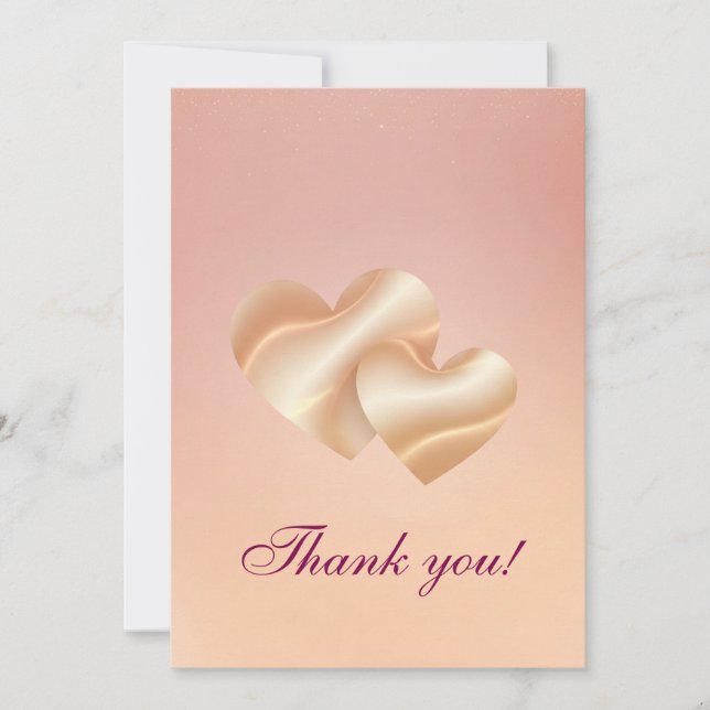 Modern Wedding Thank You Card Dankeskarte (Vorderseite)