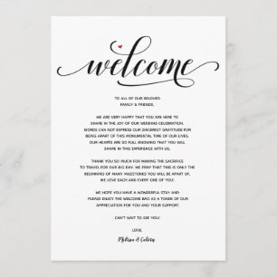 Modern Wedding Welcome and Itinerary card v1 Programm