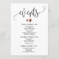 Modern Wedding Welcome and Itinerary card v23