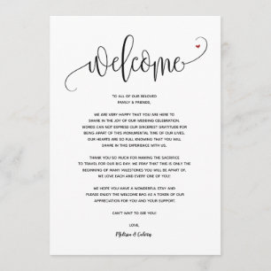 Modern Wedding Welcome and Itinerary card v4 Programm