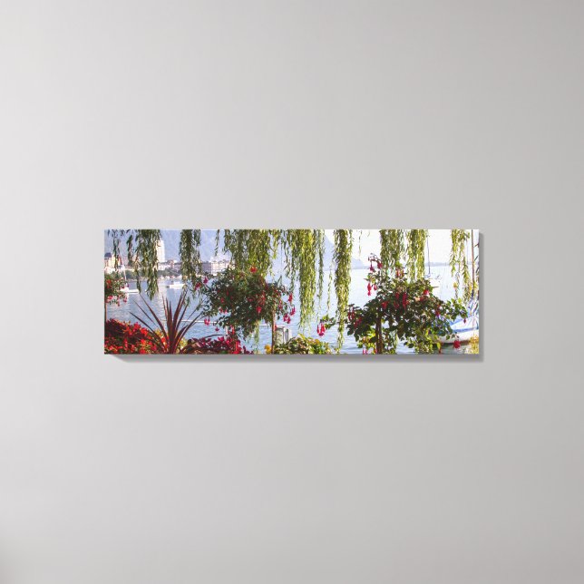 Modern Weeping Willow Stretched Canvas Print Leinwanddruck (Vorderseite)