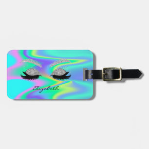 Modern Weiblich,Glitter Faux Wimpern,Holografisch Gepäckanhänger