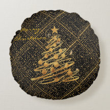 Modern, Weihnachtsbaum, Schwarz Gold Kreuz Muster