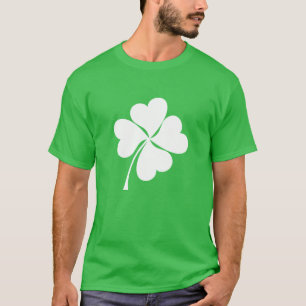 Modern weiß grünes Glück am St. Patrick's Day T-Shirt