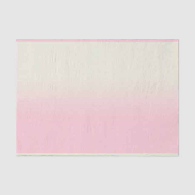 Modern weiß Pastell Pink Ombre Gradient Seidenpapier (Vorderseite)