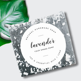 Modern weiße, minimalistische Seifenkennzeichnung Runder Aufkleber