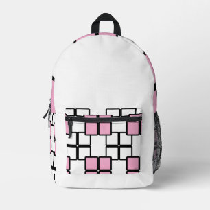 Modern weißer Rucksack mit hellrosa und schwarz