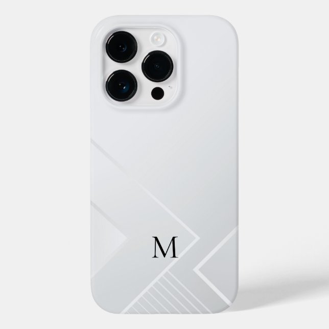 Modern Weißes Muster Case-Mate iPhone 14 Pro Hülle (Rückseite)