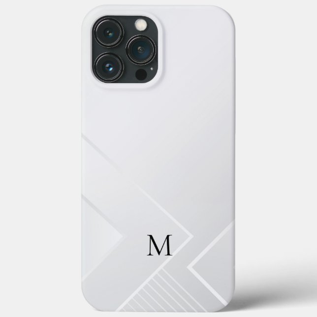 Modern Weißes Muster Case-Mate iPhone Hülle (Rückseite)