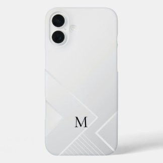 Modern Weißes Muster iPhone 16 Plus Hülle