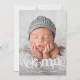 Modern Welcome Baby Birth Announctions Card Feiertagskarte