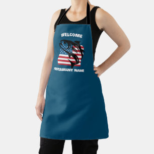 Modern Welcome Lachs Oregon Karte USA Name Schürze