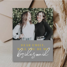 Modern werden Sie meine Bridesmaid-Karte sein
