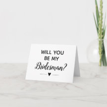 Modern werden Sie meine Bridesman-Vorschlagskarte 