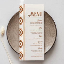 Modern Western Wedding Menu Menükarte