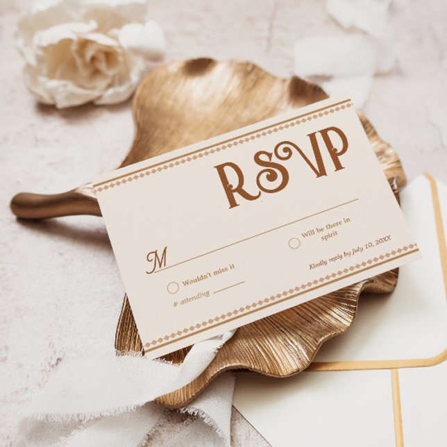 Modern Western Wedding RSVP Card Karte (Von Creator hochgeladen)