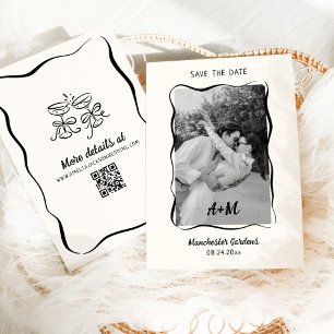 Modern & Whimsical Handgezeichnete Save-the-Date-K Einladung