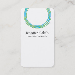 Modern White Blue Aquamarin Circle Design Terminkarte