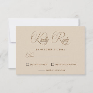 Modern White Boho Floral Arch Wedding RSVP Card