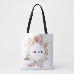 Modern White Elegante Pampas Tropischer Dschungel Tasche