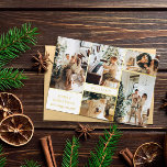 Modern White Gold Foto Collage Frohe Weihnachten Folien Feiertagskarte<br><div class="desc">Moderne weiße und goldene Weihnachtskarte personalisiert mit einer Foto-Collage Ihrer Familie. Frohe Weihnachten in eleganten Briefen. Ihr Familienname ist von Fotos umgeben. Goldfolie auf weißem Hintergrund.</div>