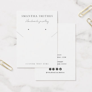 Modern White Jewels Ohrring-Display-Karte
