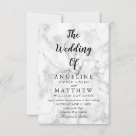 Modern White Marble Script| Einladung zur Hochzeit