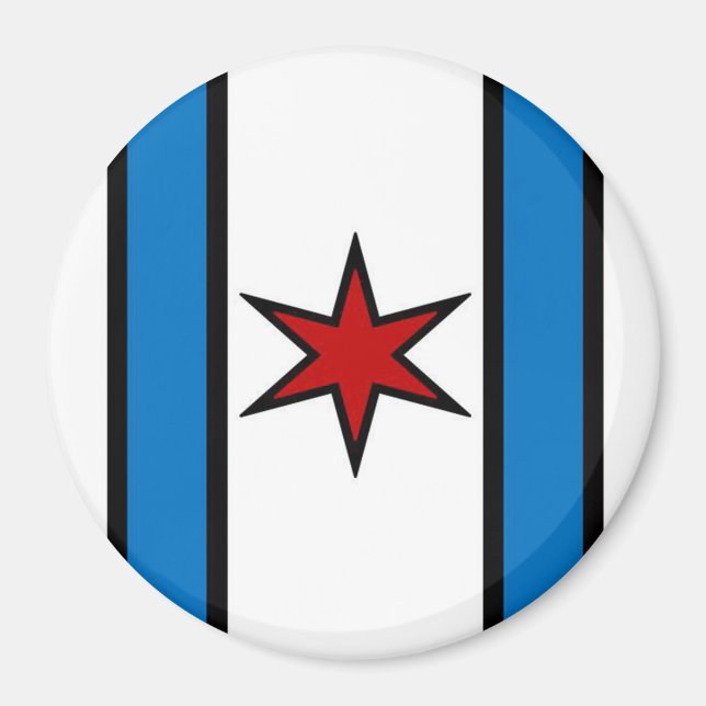 Modern White Shield Magnet (Vorne)