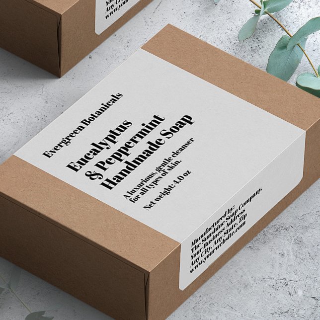 Modern White Soap Packaging Label (Von Creator hochgeladen)