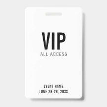 Modern White VIP All Access QR Code Event 