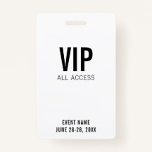Modern White VIP All Access QR Code Event