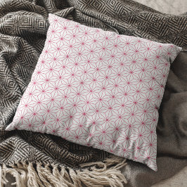 Modern White Viva Magenta Geometric Japanese  Kissen