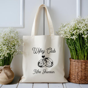 Modern Wifey Club Mrs Tote Bag, Honeymoon Wifey Tragetasche