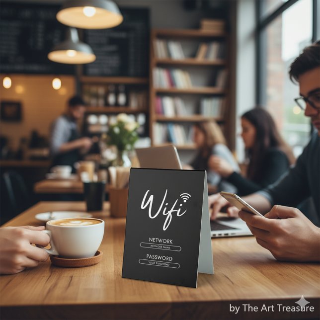 Modern Wifi Password Network Tischaufsteller (Von Creator hochgeladen)