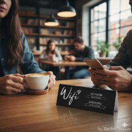 Modern Wifi Password Network Tischaufsteller