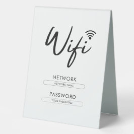 Modern Wifi Password Network Tischaufsteller