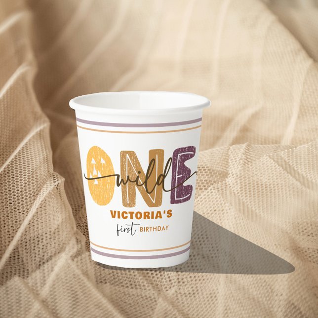 Modern Wild One first Birthday Pappbecher (Von Creator hochgeladen)