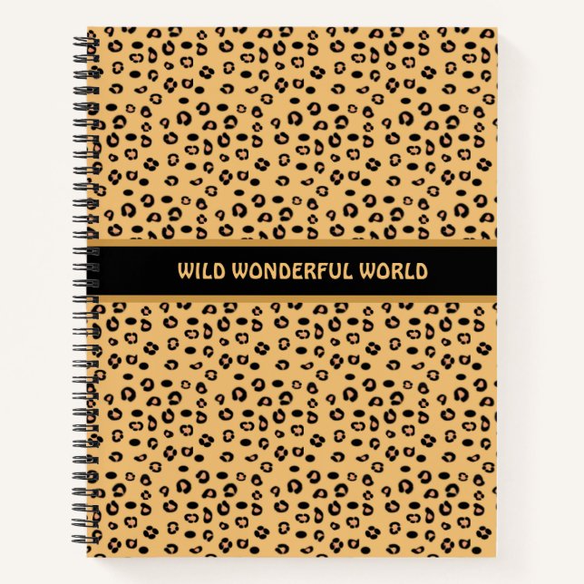 Modern Wild Tiger Pattern Notizbuch (Vorderseite)