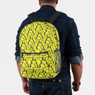 Modern wild yellow zebra bedruckter rucksack