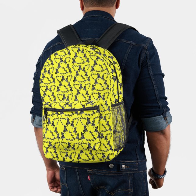 Modern wild yellow zebra bedruckter rucksack (Insitu (Modell))