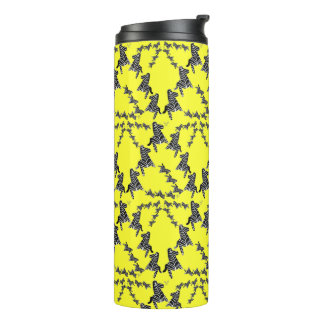 Modern wild yellow zebra thermosbecher