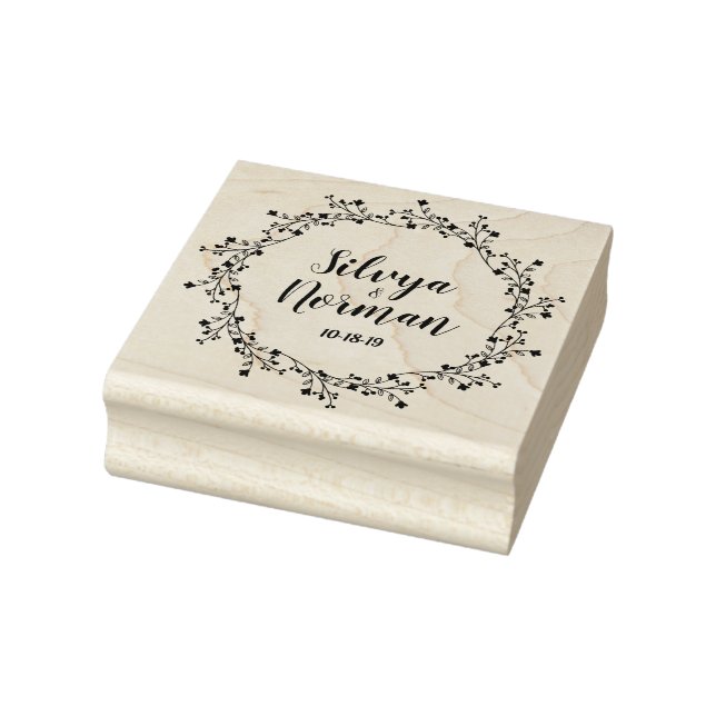 Modern Wildflowers and Twigs and Design Gummistempel (Stempel)