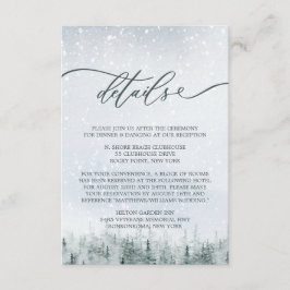 Modern Winter Forest Wedding Elegance Begleitkarte