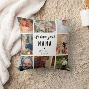 Modern Wir Liebe Sie Nana 8 Foto Collage Kissen