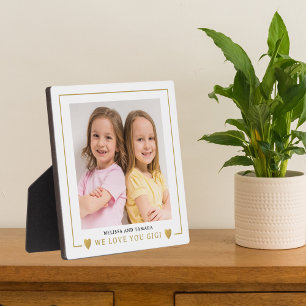 Modern Wir Liebe You Gigi Grandkids Foto Fotoplatte