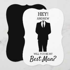Modern wirst du mein Trauzeuge sein? Hochzeit Einladung