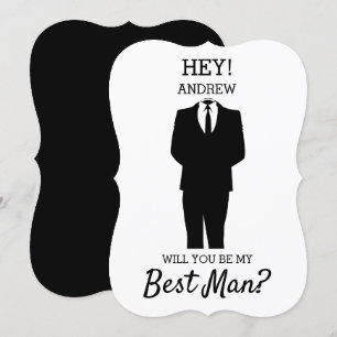 Modern wirst du mein Trauzeuge sein? Hochzeit Einladung