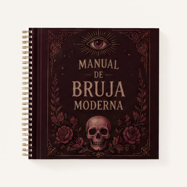  Modern Witch's Skull Manual Notizbuch (Vorderseite)