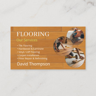 Modern Wood Flooring Tile Service Visitenkarte