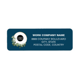 Modern Wreath Blue Company Logo Weihnachten